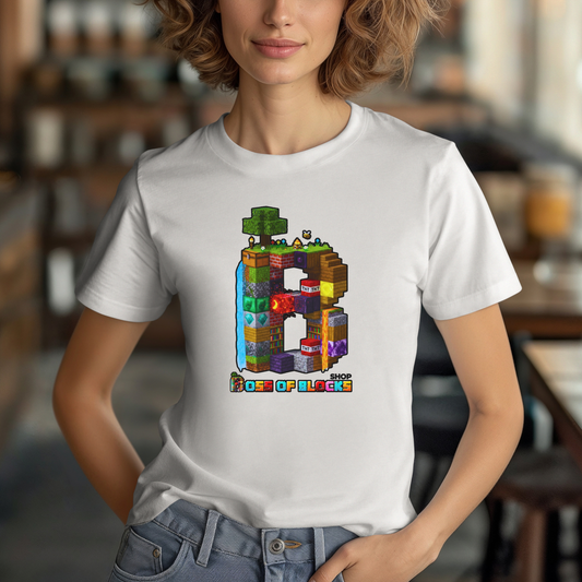Boss Of Blocks SHOP Logo Tee| Family + Life Blocks | Minecraft-Inspired Unisex T-Shirts